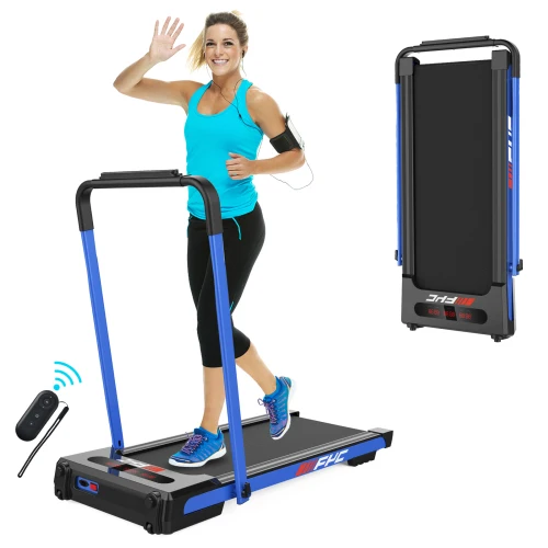 SUGIFT 2 in 1 Under Desk Treadmill Installation-Free Foldable Treadmill Compact Electric Running Machine