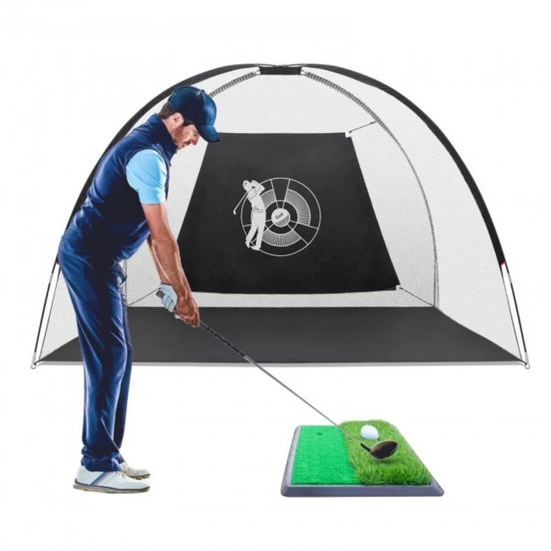 3-in-1 Portable 10 Feet Golf Practice Set Indoor Outdoor Use