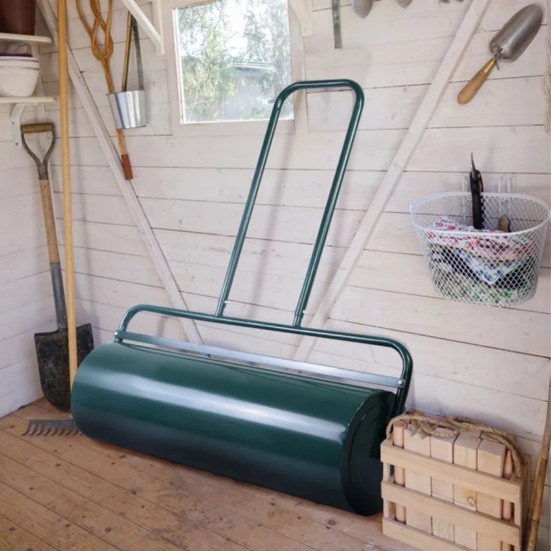 36 in. x 12 in. Tow Lawn Roller Water Filled Metal Push Roller