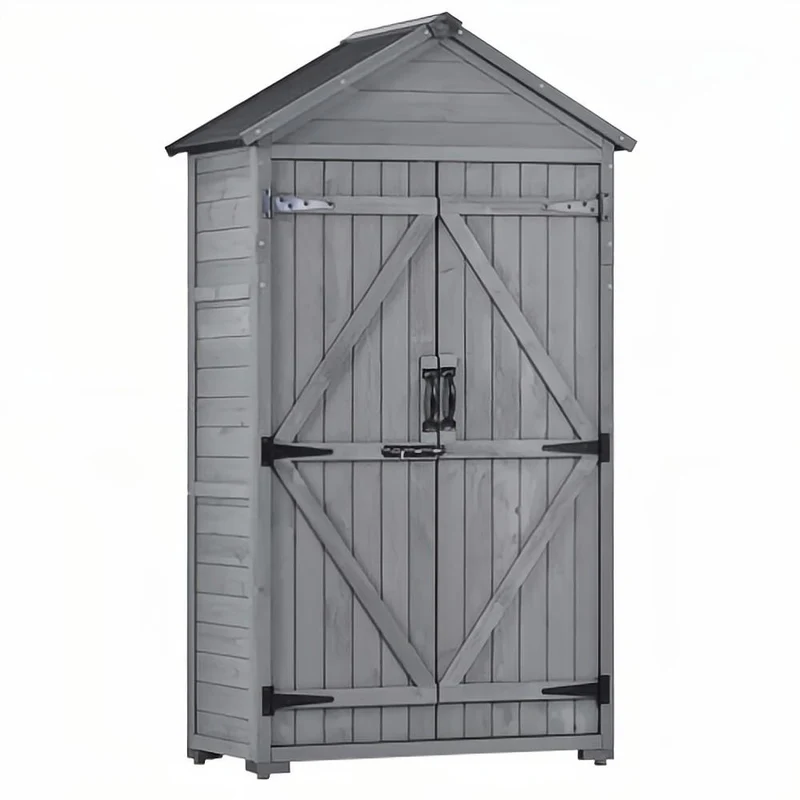 35.4 in. L x 22.4 in. W x 69.3 in. H Outdoor Wood Lean-To Storage Shed With Waterproof Asphalt Roof (5.5 sq. ft.)