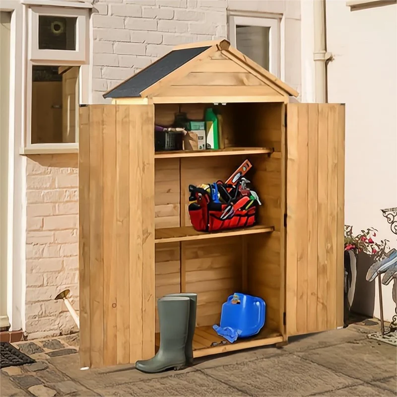 35.4 in. L x 22.4 in. W x 69.3 in. H Outdoor Wood Lean-To Storage Shed With Waterproof Asphalt Roof (5.5 sq. ft.)