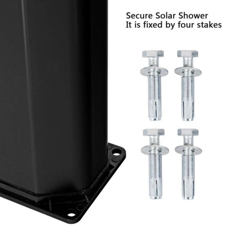 7.2 ft. Outdoor Solar Heated Hot and Cold Shower with Adjustable Shower Head