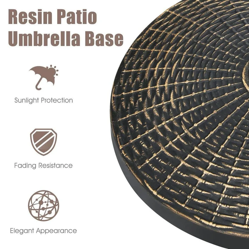 22 lb. Classic Cast Iron Patio Umbrella Base in Bronze