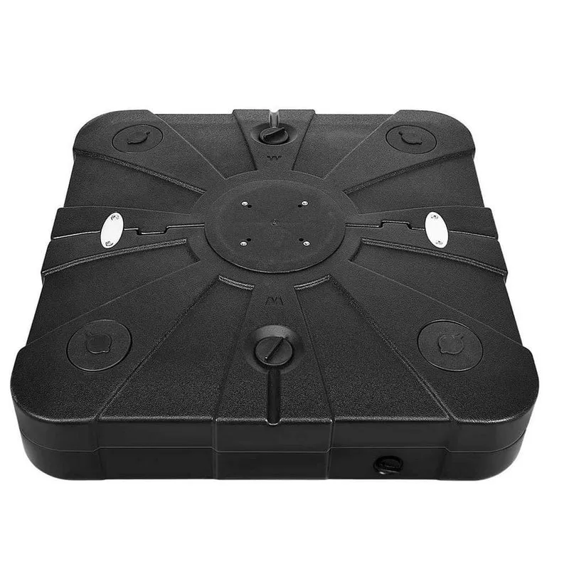 Patio Umbrella Base with Wheels in Black
