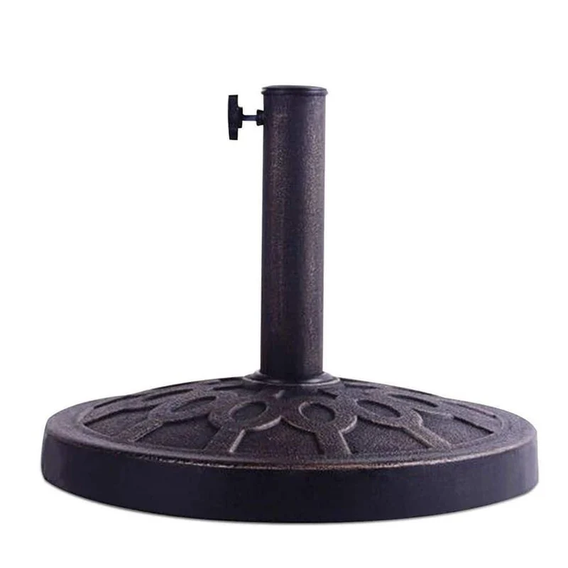 30 lbs. Resin Heavy-Duty Outdoor Patio Umbrella Base in Bronze