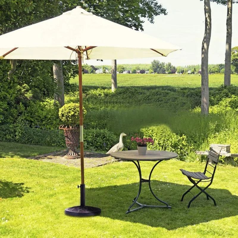 30 lbs. Resin Heavy-Duty Outdoor Patio Umbrella Base in Bronze