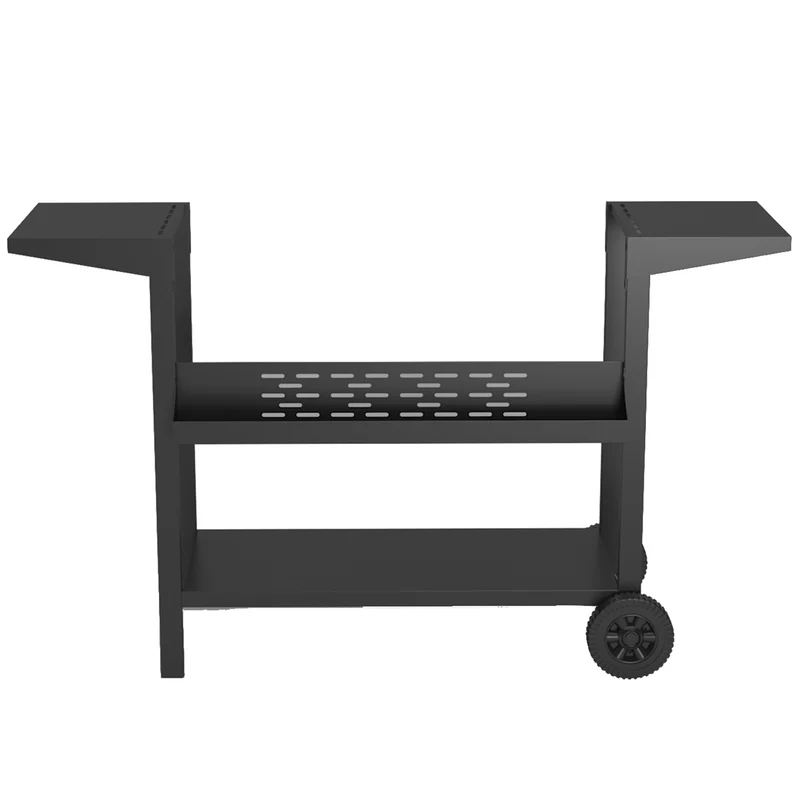 4-Burner Foldable Outdoor Propane Gas Grill in Black with Wheels