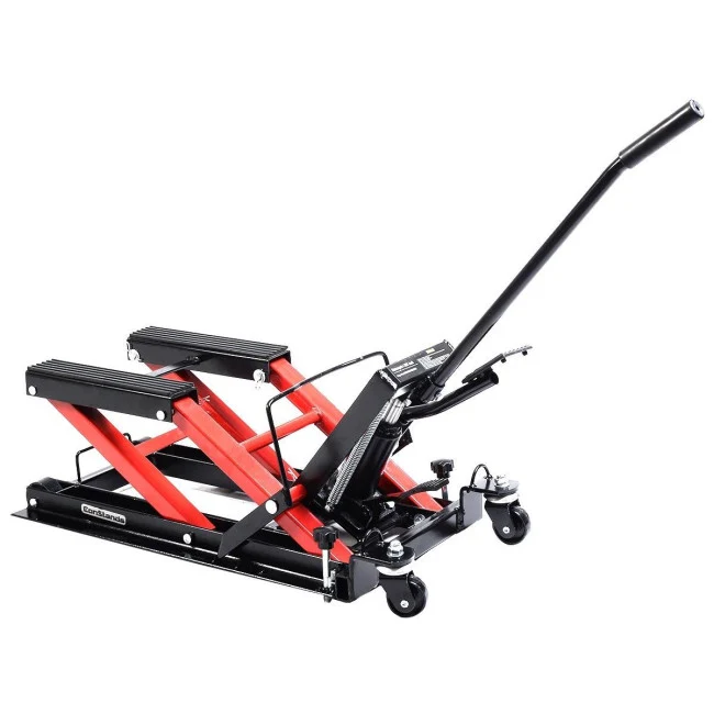 SUGIFT Hydraulic Powersports Lift Jack (Motorcycle, ATV, UTV, Snowmobile), 1,500 lb Capacity, Red