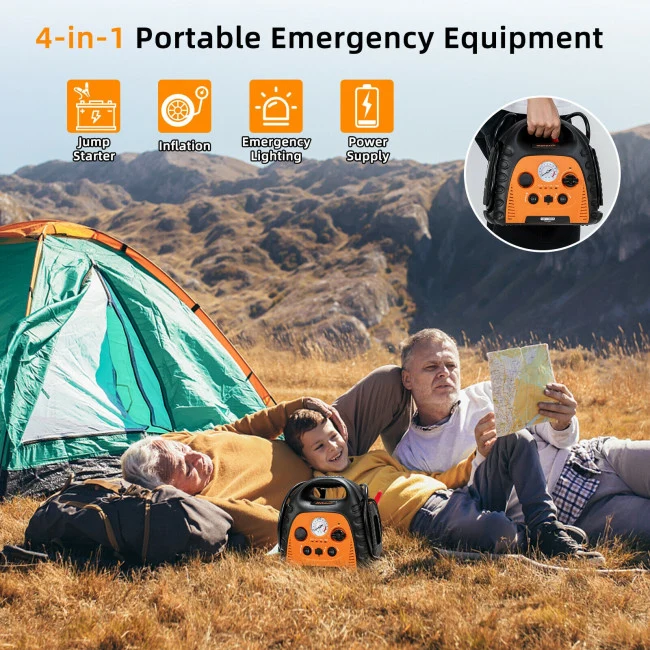 SUGIFT Multifunction Jump Starter Portable Power Station£¬with Air Compressor and LED Light£¬22000mAH