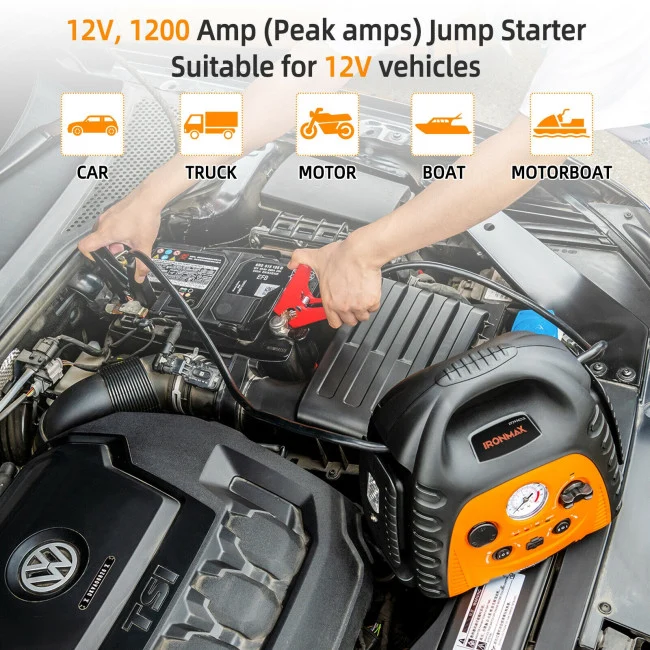 SUGIFT Multifunction Jump Starter Portable Power Station£¬with Air Compressor and LED Light£¬22000mAH