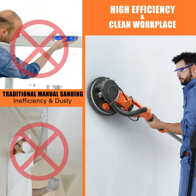 SUGIFT Electric Drywall Sander 750W Adjustable Variable Speed