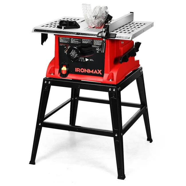 SUGIFT 10 Inch Table Saw with Rip Fence and Miter Gauge, Aluminum Electric Tabletop Saw