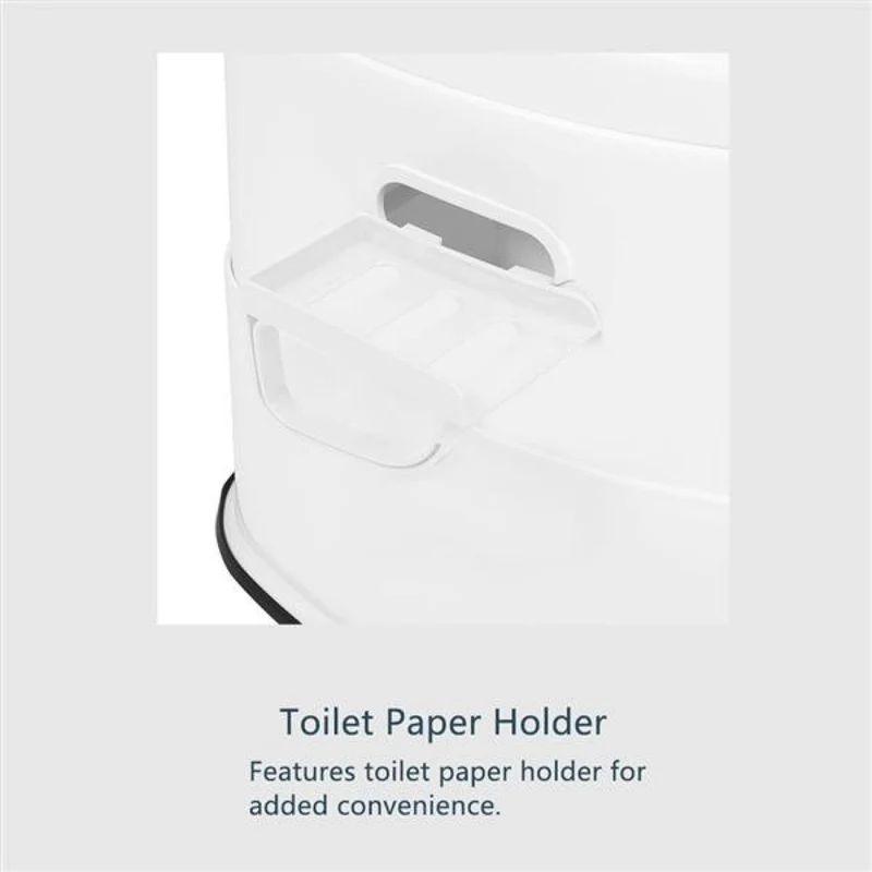 SUGIFT Portable Toilet with Non-slip Mat£¬White