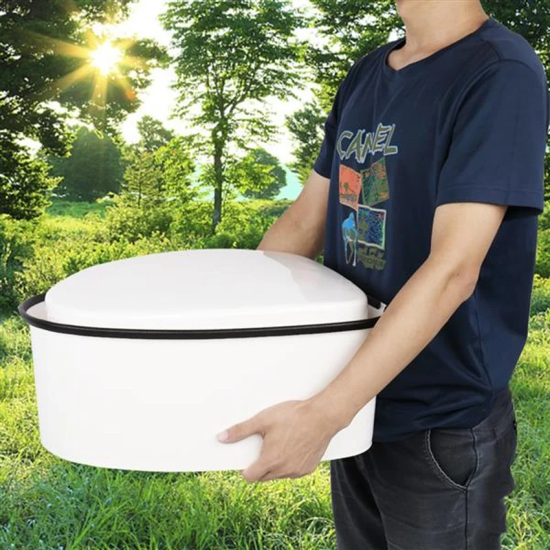 SUGIFT Portable Toilet with Non-slip Mat£¬White