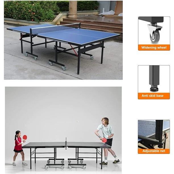 SUGIFT Professional MDF Indoor Ping Pong Table with Clamp Ping Pong Net and Post Set
