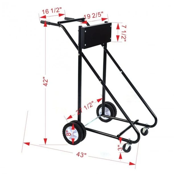 315 lbs Outboard Heavy Duty Boat Motor Stand Carrier Cart Dolly