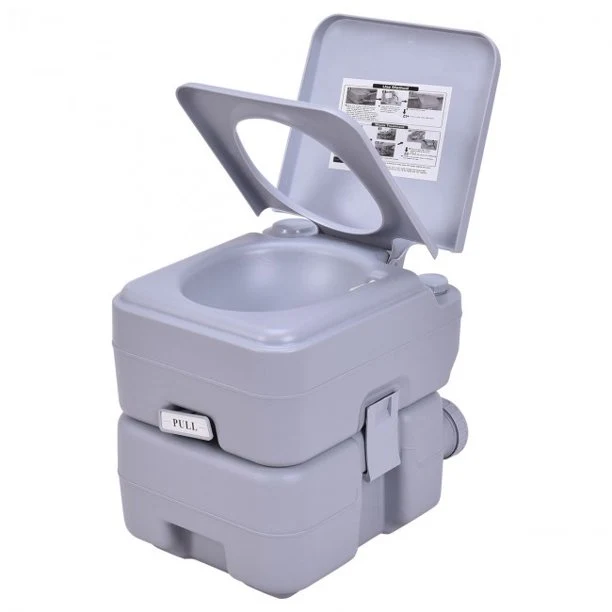 Potty Commode 5 Gallon 20L Outdoor/Indoor Portable Flush Toilet