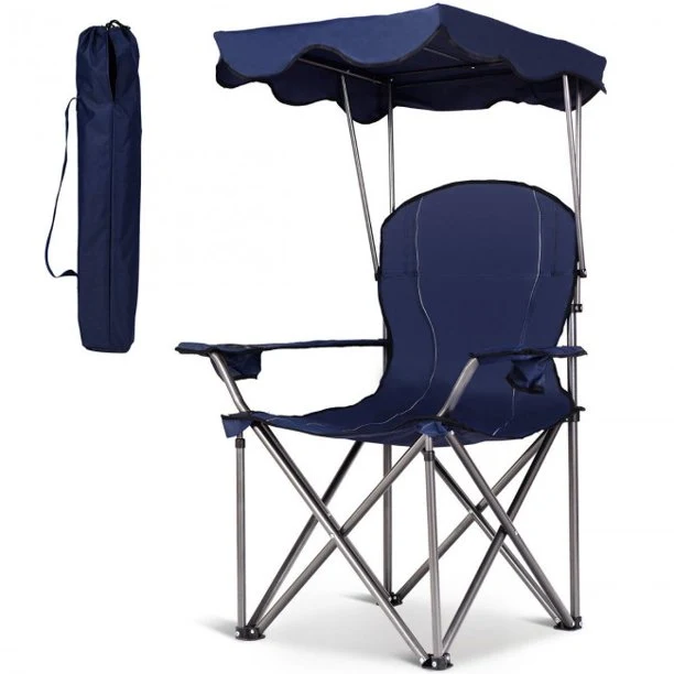 SUGIFT Portable Folding Beach Canopy Chair with Cup Holders