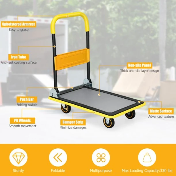 SUGIFT Hand Truck 330 lbs Folding Platform Cart Dolly Hand Truck