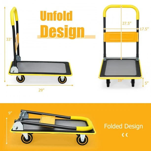 SUGIFT Hand Truck 330 lbs Folding Platform Cart Dolly Hand Truck