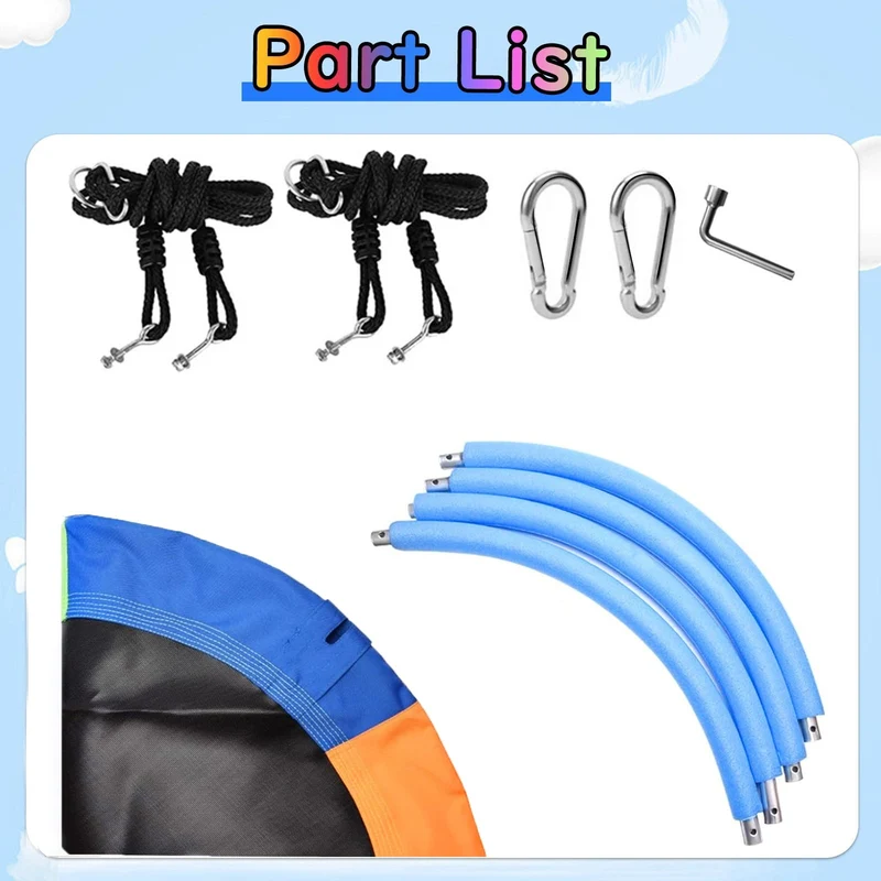 SUGIFT 40 Saucer Swing 700Lb Capacity Tree Swing Indoor Outdoor Swings for Kids Waterproof Colorful