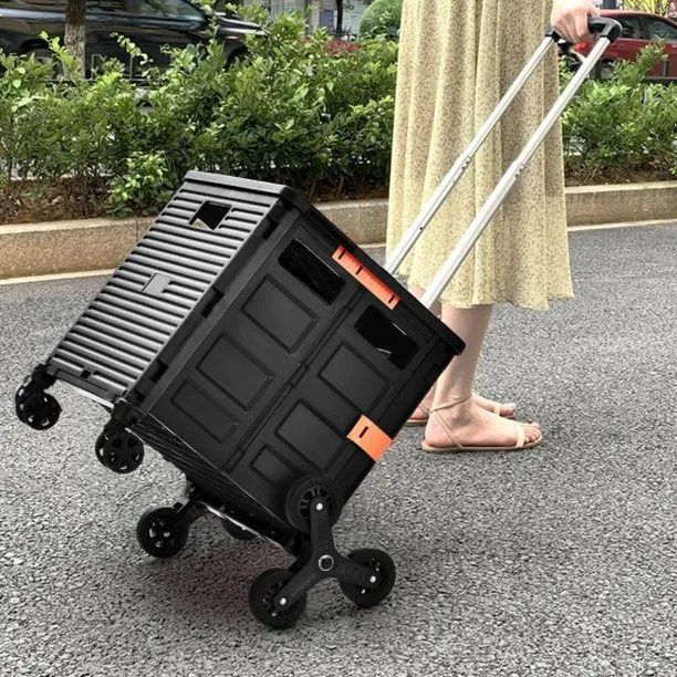 SUGIFT Shopping Cart Foldable Utility Cart for Travel and Shopping