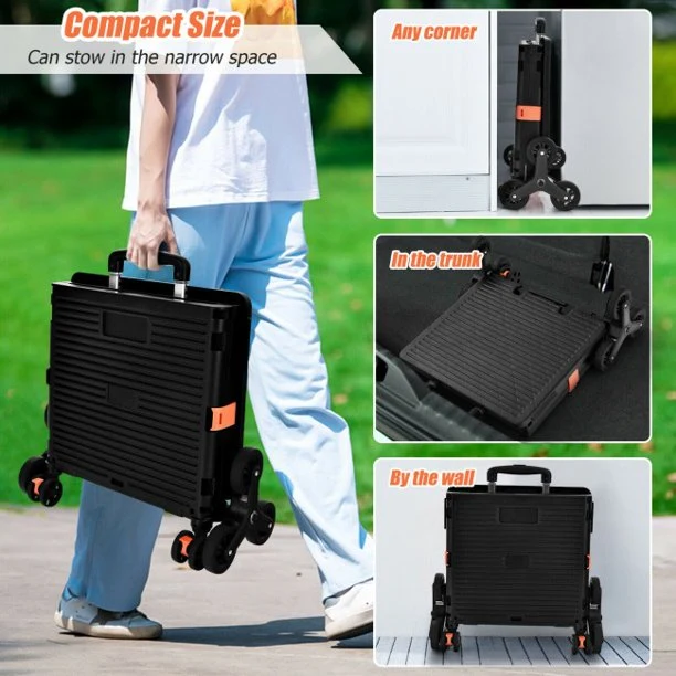 SUGIFT Shopping Cart Foldable Utility Cart for Travel and Shopping