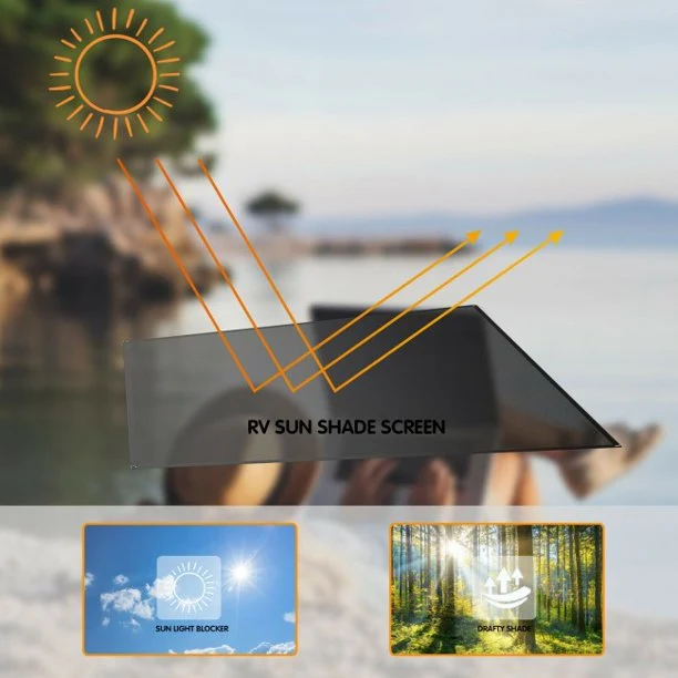 SUGIFT Sunshade Mesh 9 x 7 Feet RV Awning Side Mesh Screen