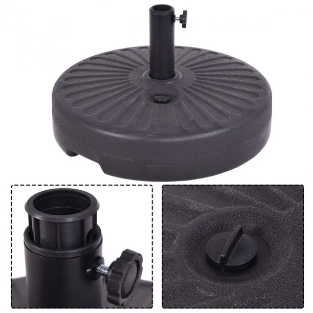 SUGIFT Umbrella Base 20 Inch Round 23L Water Filled Umbrella Base