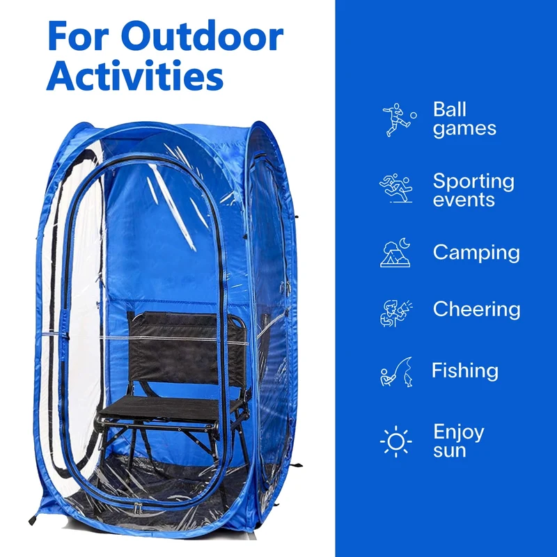 SUGIFT 1 Person Weather Pod Portable Pop Up Tent for Sports Event, Blue