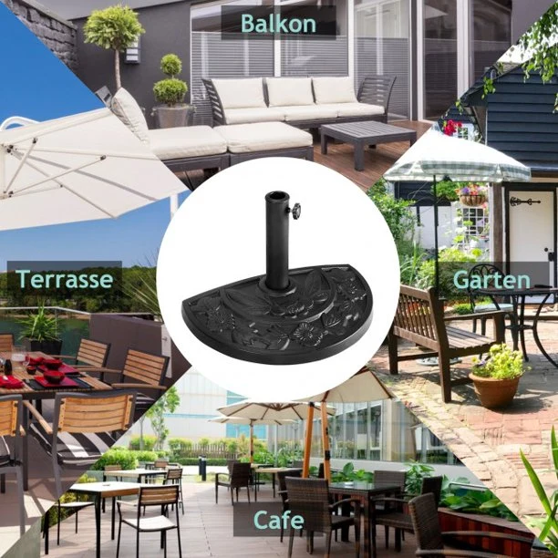 SUGIFT 20 inch Half Round Umbrella Base