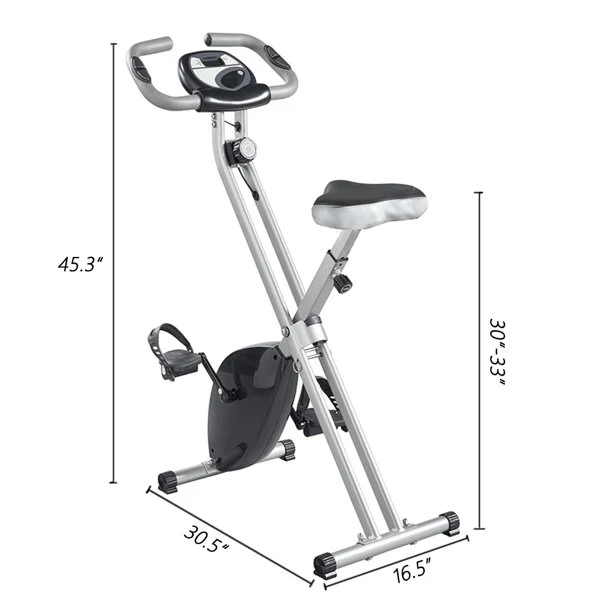 SUGIFT Exercise Bike Folding Magnetic Upright Exercise Bike with Pulse