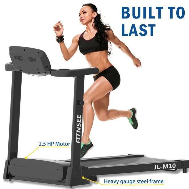 SUGIFT Folding Treadmill with Cup Holder LED Display Slope Adjustment