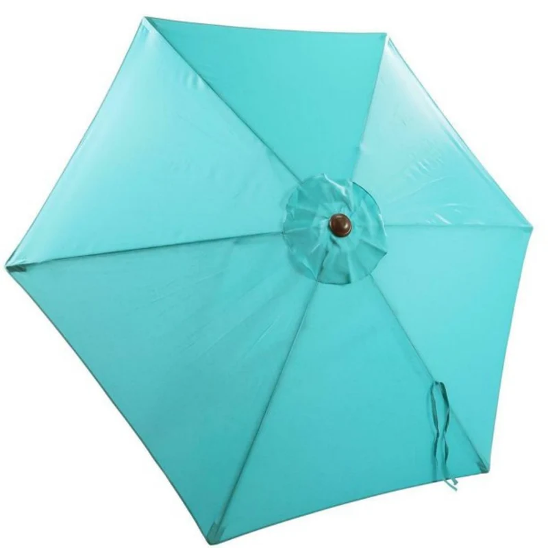 7.5 ft. Metal Outdoor Market Crank and Tilt Patio Umbrella in Turquoise