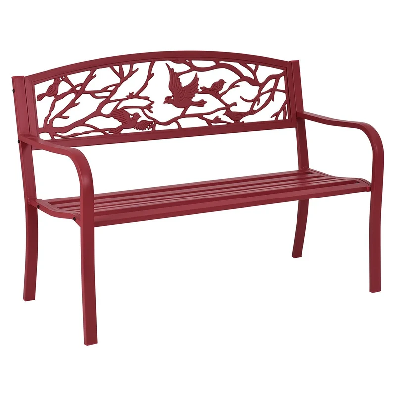 Metal Patio Garden Outdoor Bench