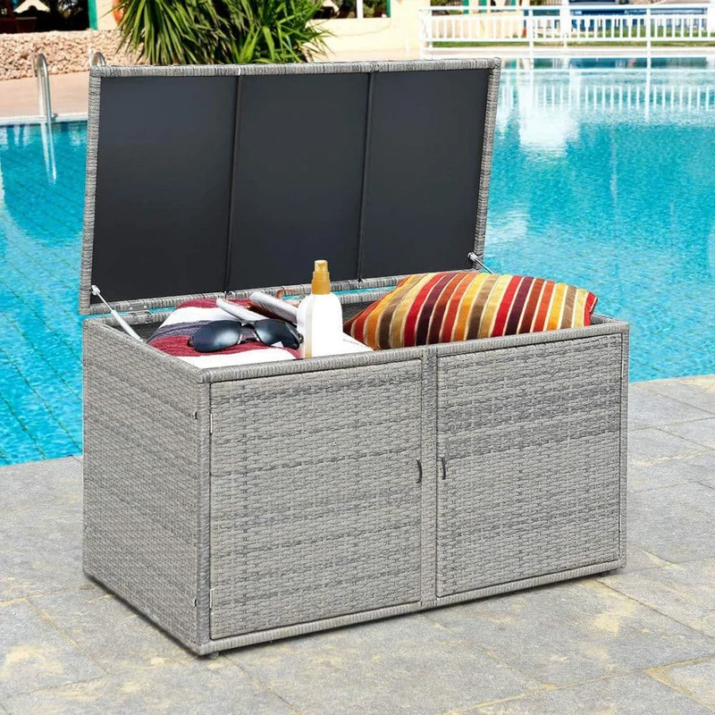 88 Gal. Steel Patio Storage Container Box Deck Box