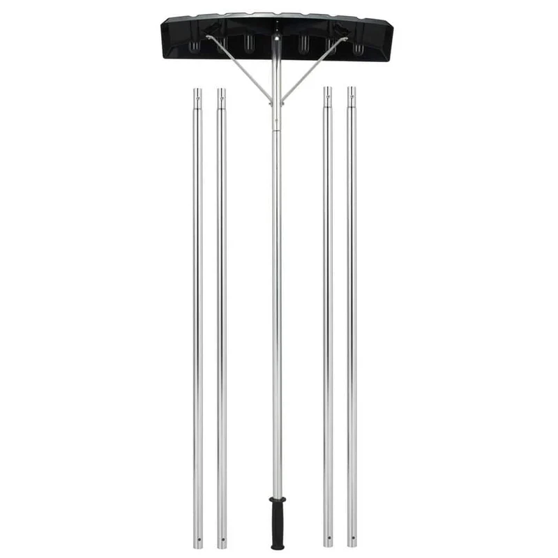 5.5 in. Snow Rake Shovel for Roof Cleaning with 20 ft. Extendable Lightweight Aluminum Handle
