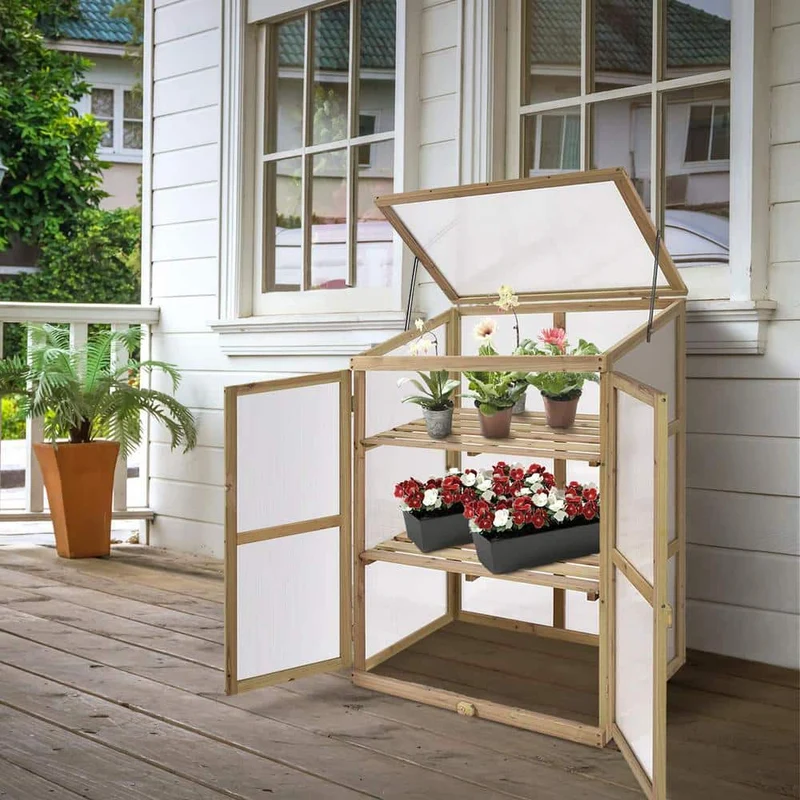 22.5 in. x 30.0 in. Garden Portable Wooden Greenhouse