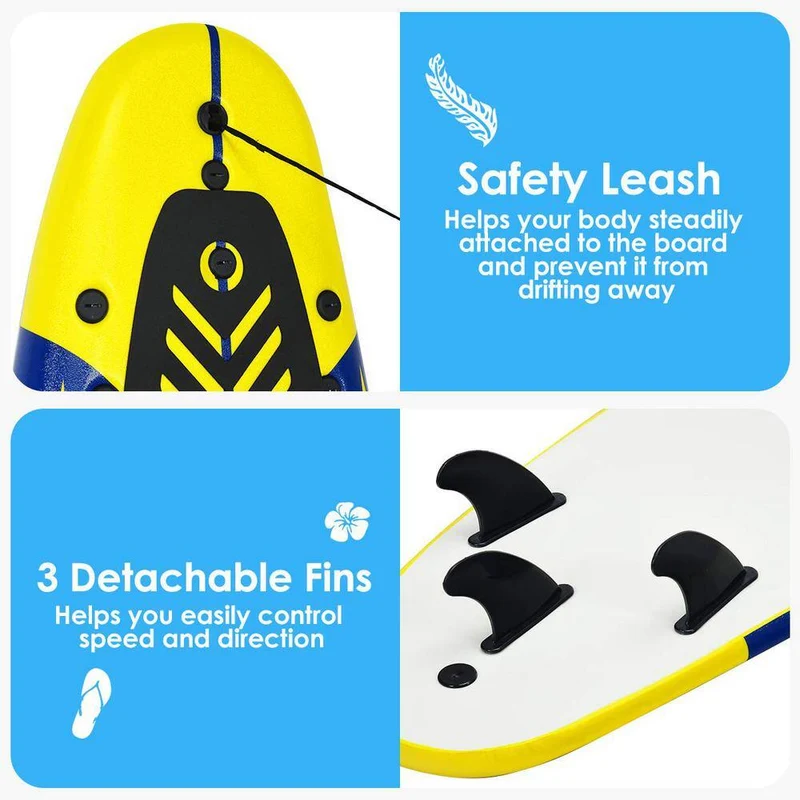 6 ft. Stand-Up Slurry Board Water Surfing Skateboard