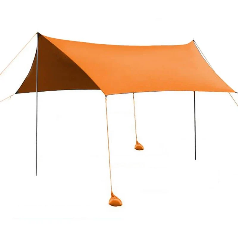 10 ft. x 10 ft. Portable Sun Shelter Beach Tent in Orange