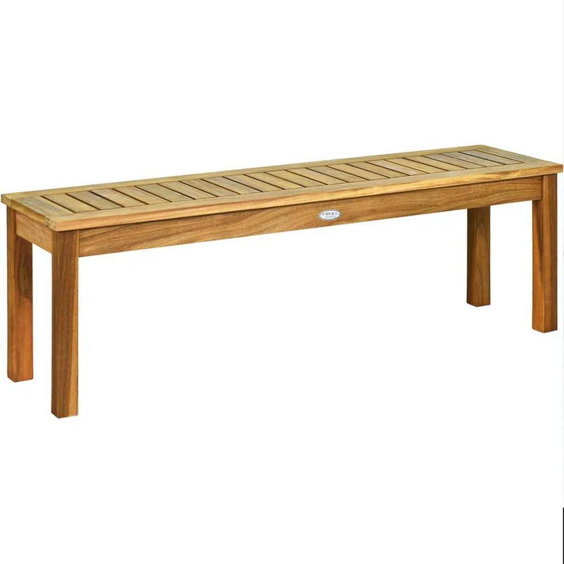 52 in. Acacia Wood Outdoor Patio Garden Bench