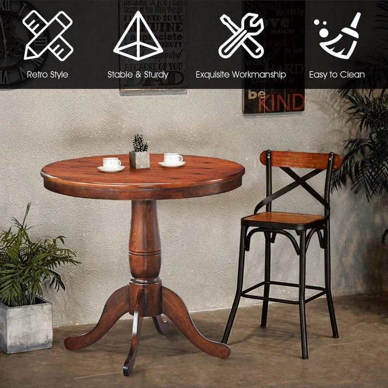 32 in. Wood Outdoor Dining Table