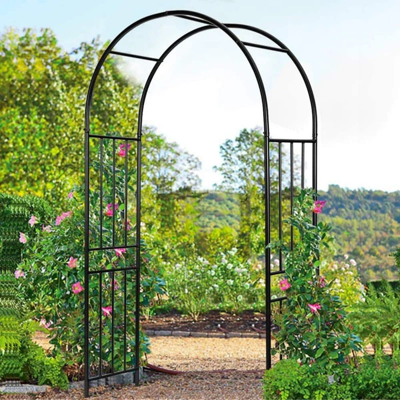 17.5 in. x 47 in. x 86 in. Steel Metal Decorative Backyard Arch Arbor