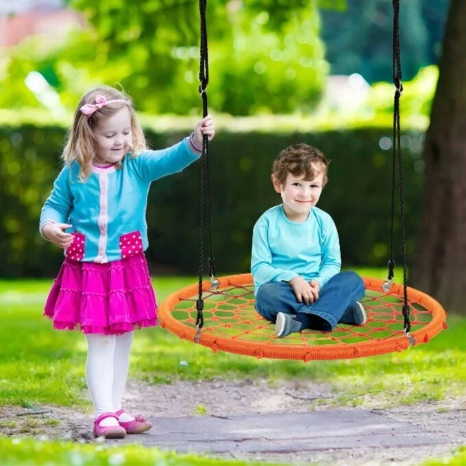 40 in. Web Swing with Adjustable Ropes in Orange