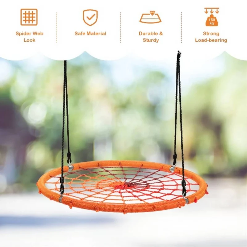 40 in. Web Swing with Adjustable Ropes in Orange