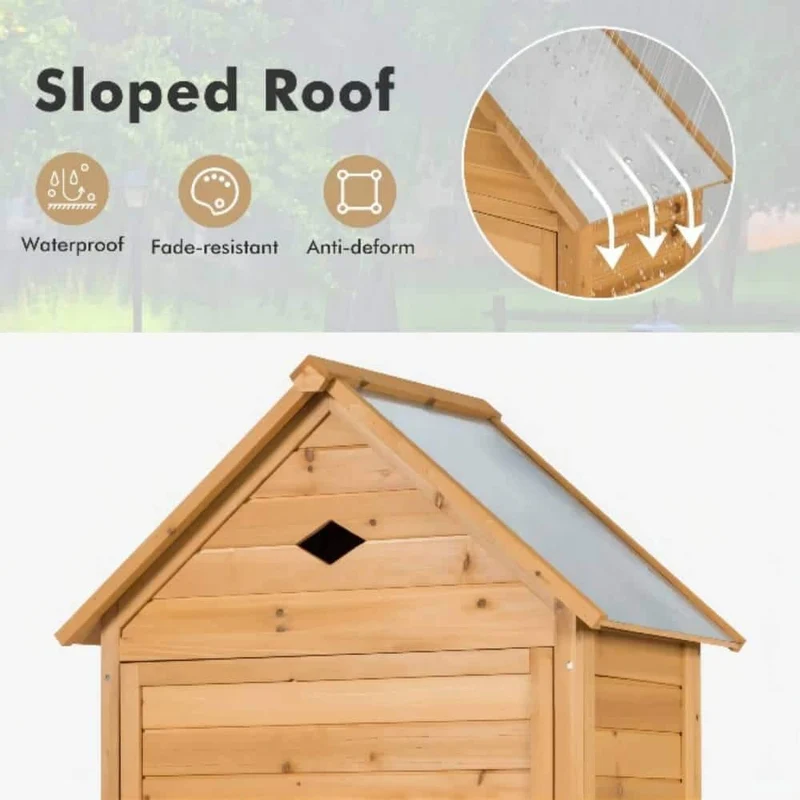 2.7 ft. L x 1.5 ft. W x 5.8 ft. D Wood Vertical Storage Shed (4.05 sq. ft.)