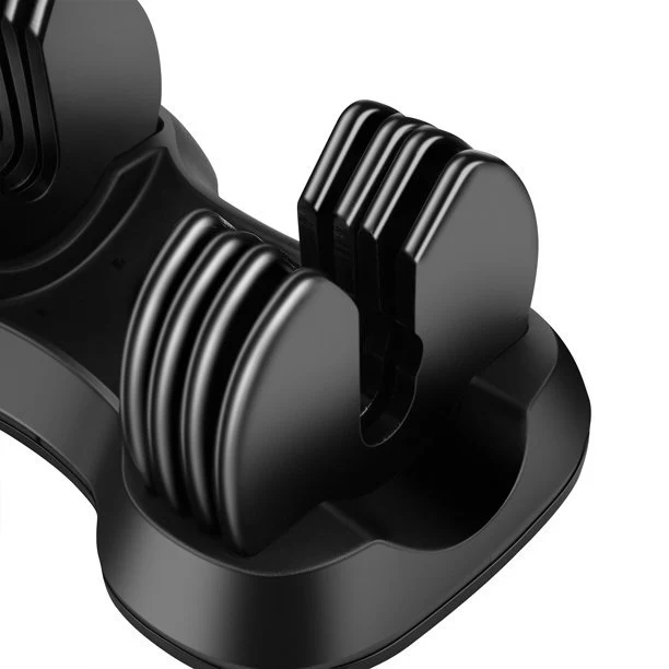 SUGIFT Adjustable Dumbbell 25 lbs with Automatic Adjustable and Weight Plate Black