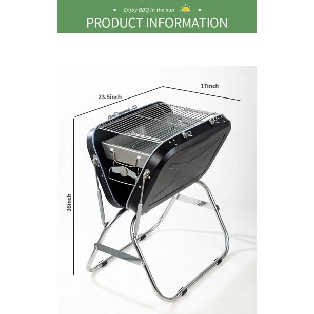 SUGIFT Charcoal Grill Collapsible and portable Handle design BBQ grill for Outdoor BBQ
