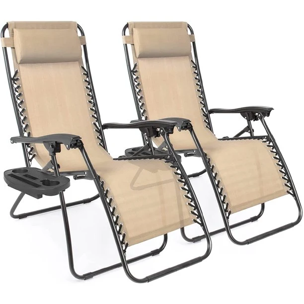 SUGIFT 2 Pack Folding Aluminum Zero Gravity Chair