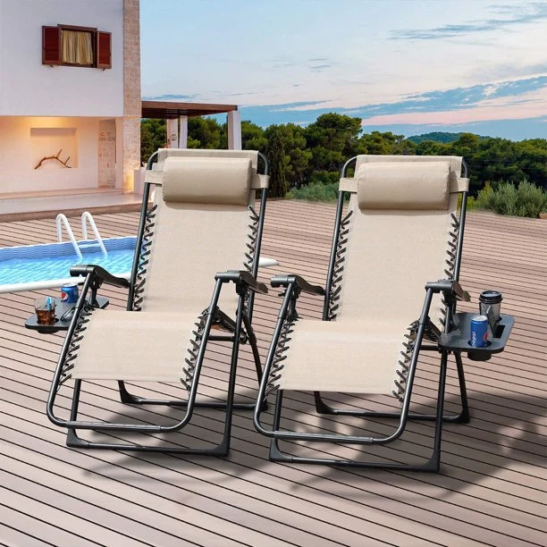 SUGIFT 2 Pack Folding Aluminum Zero Gravity Chair